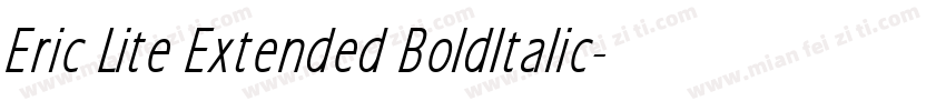 Eric Lite Extended BoldItalic字体转换